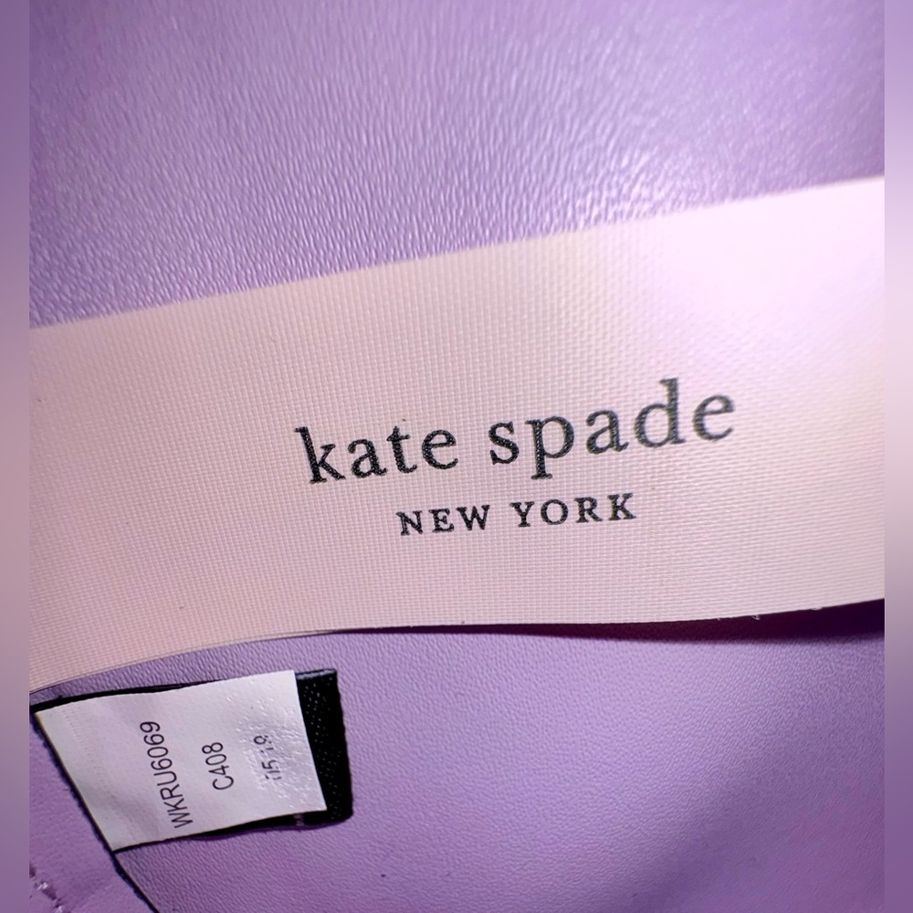 Kate Spade Zibbi Medium Flap Shoulder + Crossbody Bag Navy Blue & Purple Owl - Picture 6 of 9